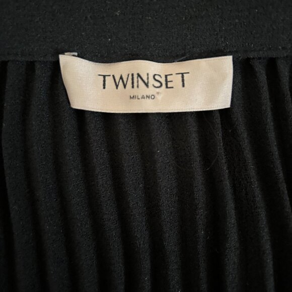 Twinset long crêpe and embroidered velvet skirt size UK 12/EU 38/FR 40/IT 44 - Picture 5 of 9